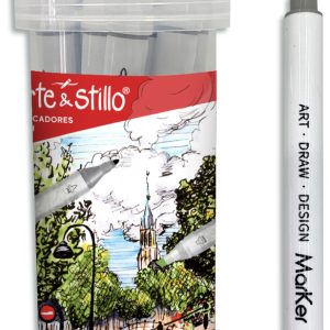 Marcador sketch fino a base de aceite Arte & Stillo® doble punta x24