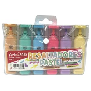 Resaltador pastel Arte & Stillo® x6 - 17.5x11.8cm