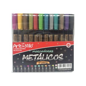 Marcador metálico Arte & Stillo® x12 - 15x14.5x1.4cm