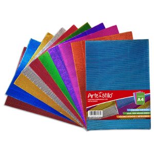 Cartón corrugado metalizado Arte & Stillo® x10 - A4