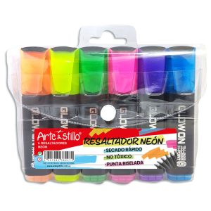 Resaltador neon Arte & Stillo® x6 - 12x15.5cm