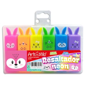 Resaltador neon mini Arte & Stillo® x6 - 7x12.2cm