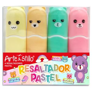 Resaltador pastel mini Arte & Stillo® x4 - 10x8.7x1.4cm