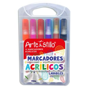 Marcador acrílico lavable Arte & Stillo® x12 - 16.5x10x3cm