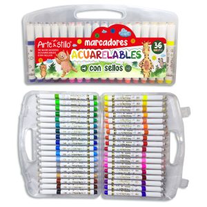 Marcador acuarelable con sello Arte & Stillo® x36 - 15.5x28x3cm