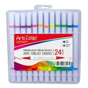 Marcador doble punta Arte & Stillo® x24 - 16x16x2.8cm