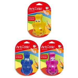 Sacapuntas  Arte & Stillo® - fucsia, amarillo, azul - 16x11cm