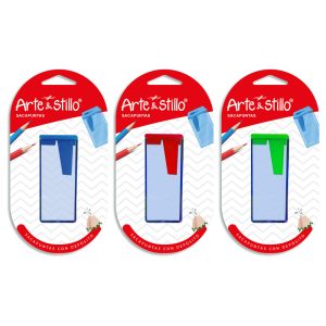 Sacapuntas  Arte & Stillo® - rojo, verde, azul - 13.2x7cm