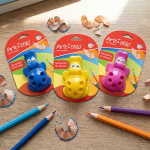 Alternative view of Sacapuntas  Arte & Stillo® - fucsia, amarillo, azul - 16x11cm